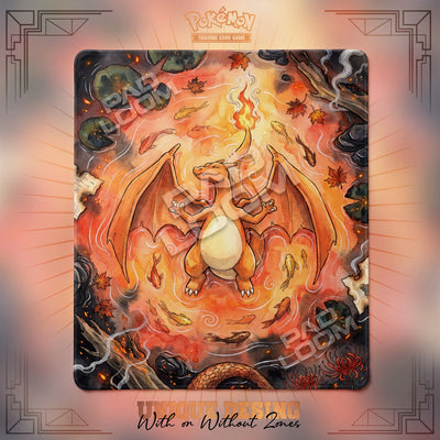 Charizard Blaze Playmat - 2 Player Pokemon TCG Mat