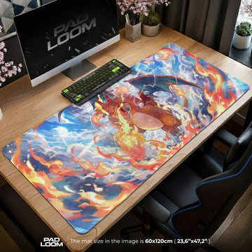 Charizard Blaze Wing Mouse Pad - Pokémon Desk Mat