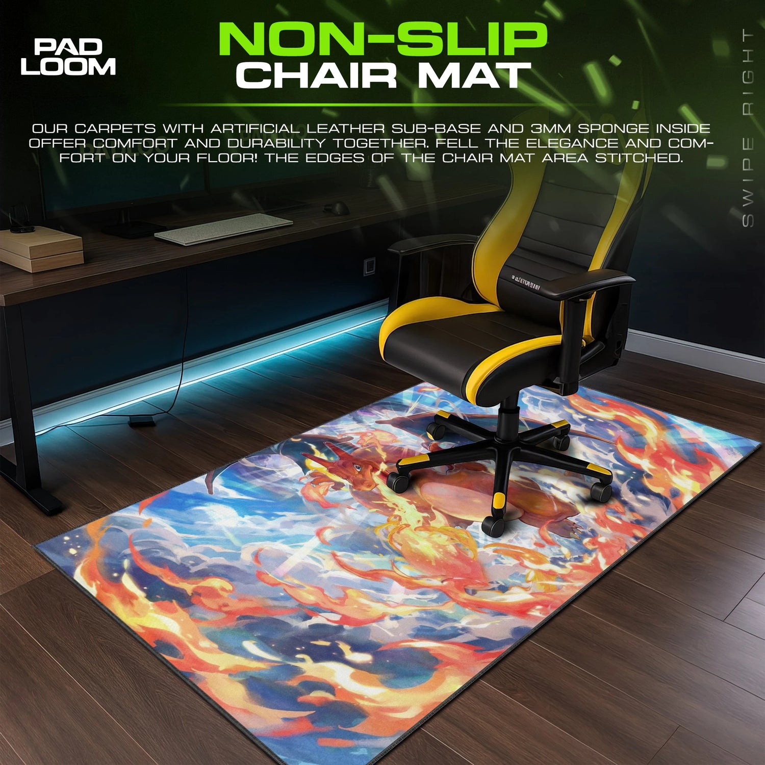 Charizard Blaze Wing Mouse Pad - Pokémon Desk Mat