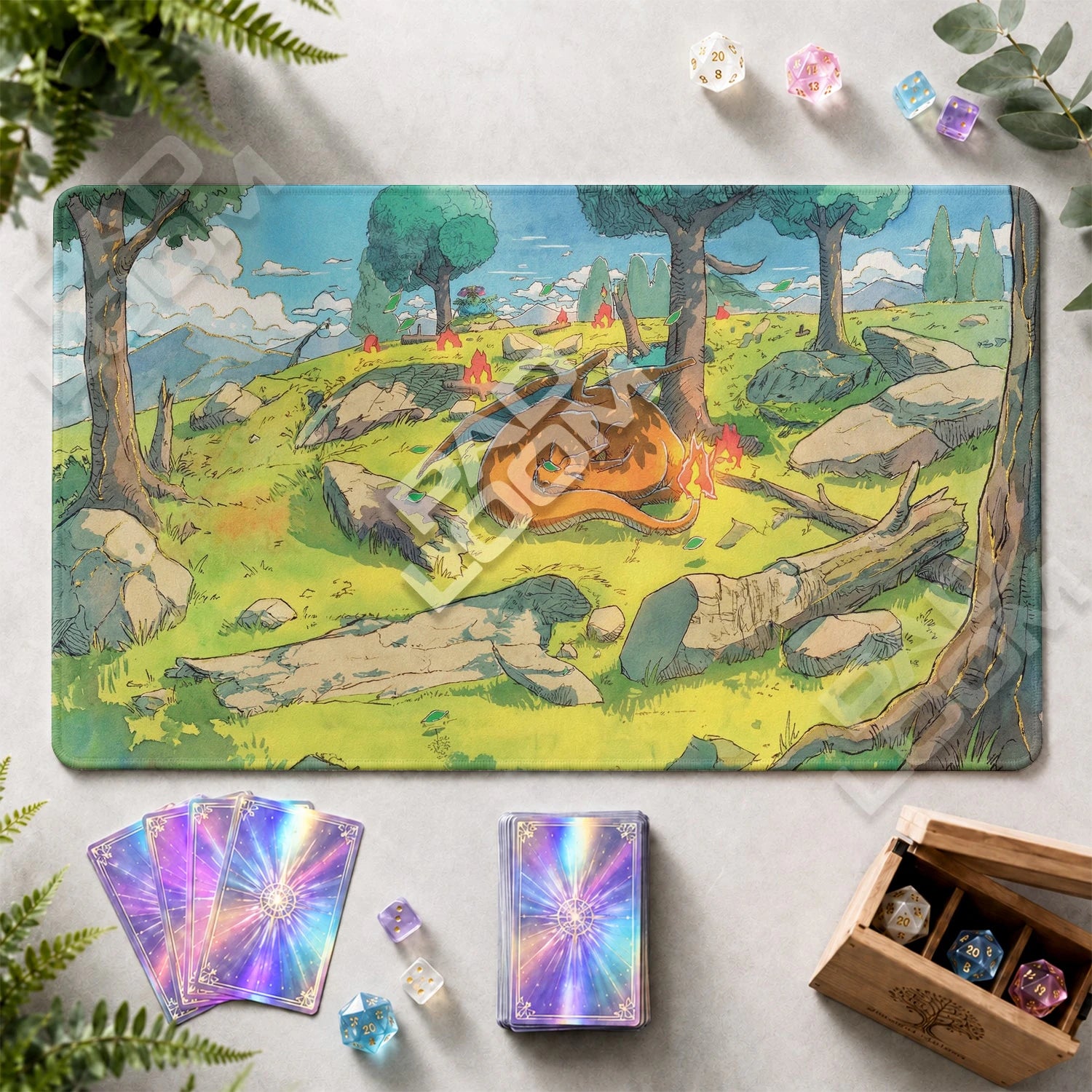 Charizard Canyon Playmat - Pokemon TCG Mat - view 2