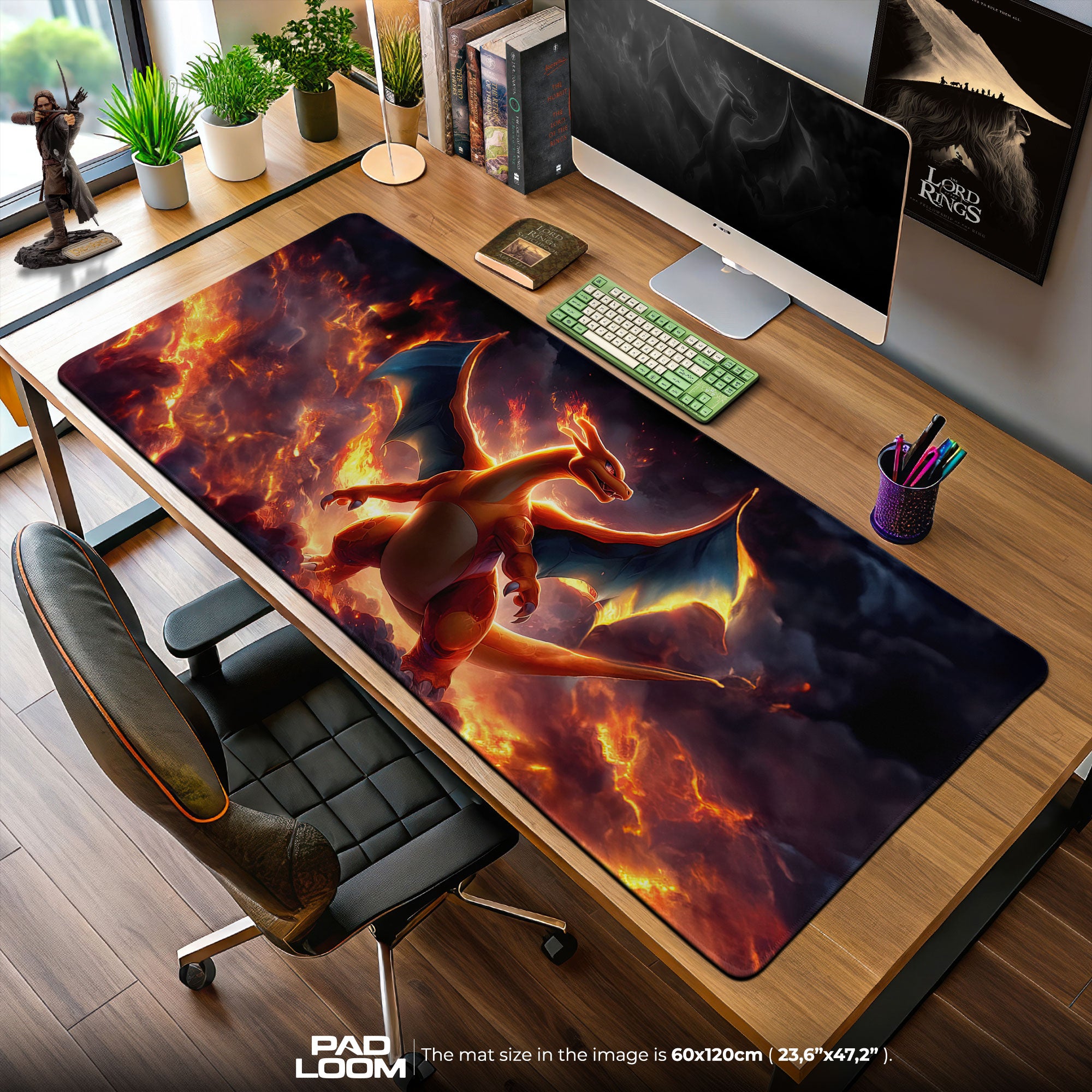 Charizard Firestorm Mouse Pad, Pokémon Gamer Desk Mat