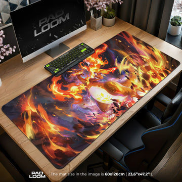 Charizard Inferno Mouse Pad – gaming desk mat by Padloom