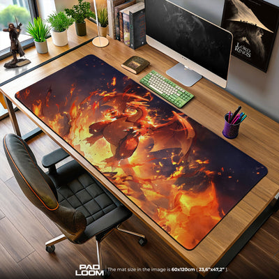 Charizard Inferno Mouse Pad, Pokémon Gaming Desk Mat
