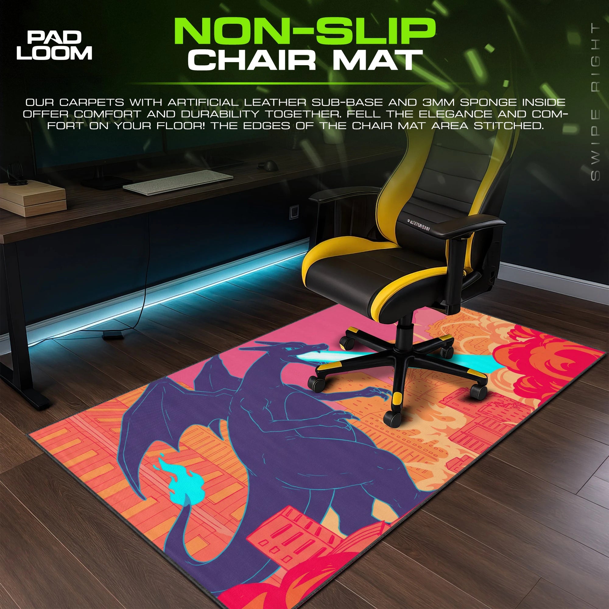 Charizard Kaiju Ruin Mouse Pad - Pokémon Desk Mat