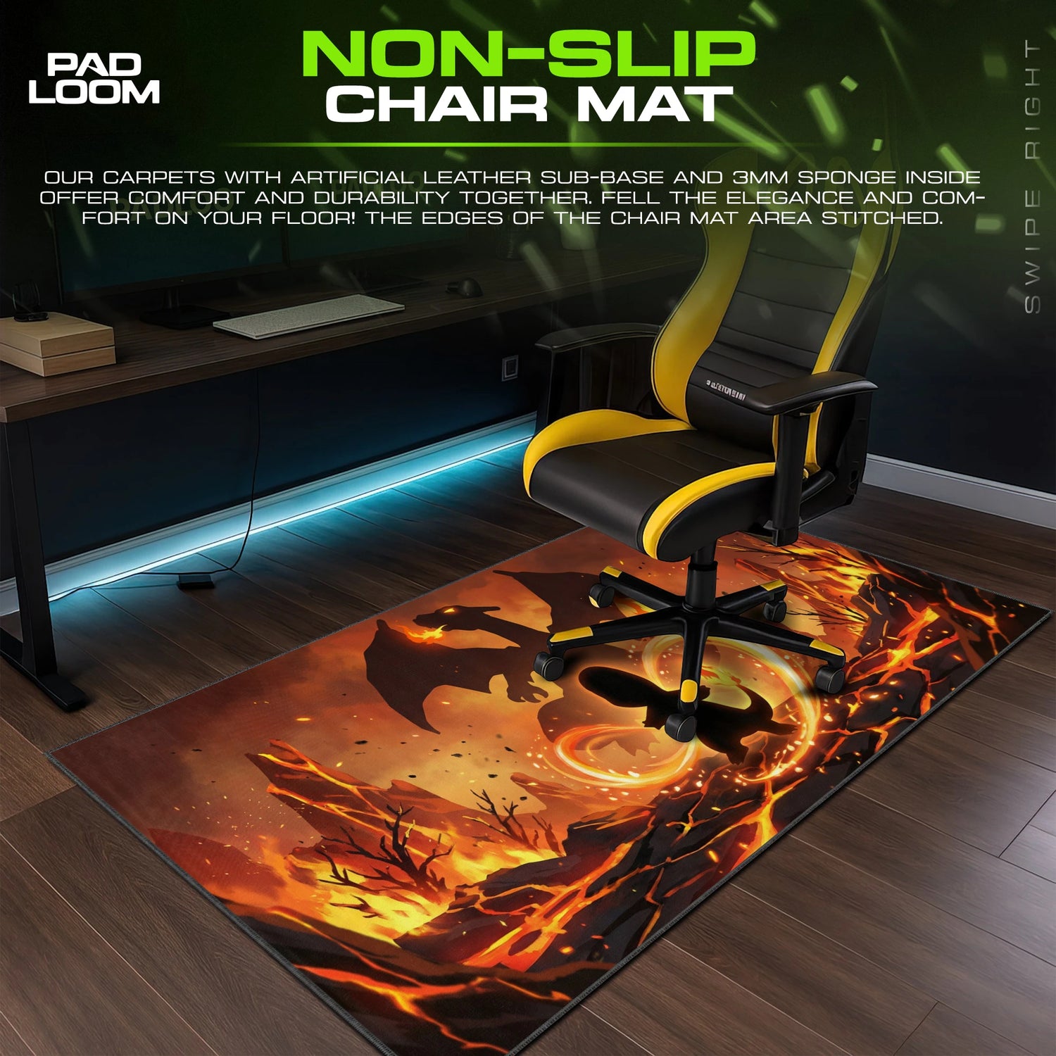 Charmander Ember Destiny Mouse Pad - Pokemon Desk Mat