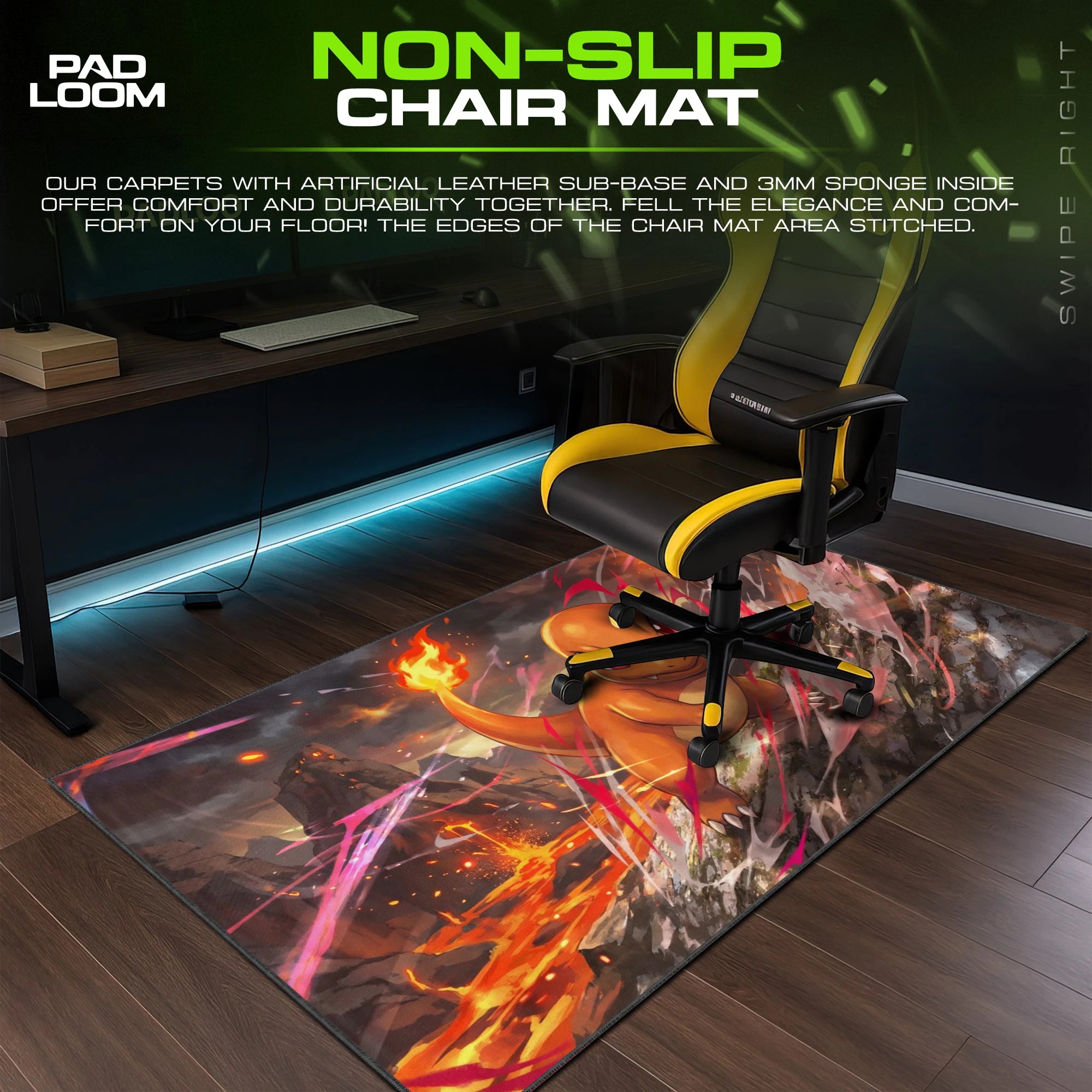 Charmander Lava Ledge Mouse Pad - Pokémon Desk Mat