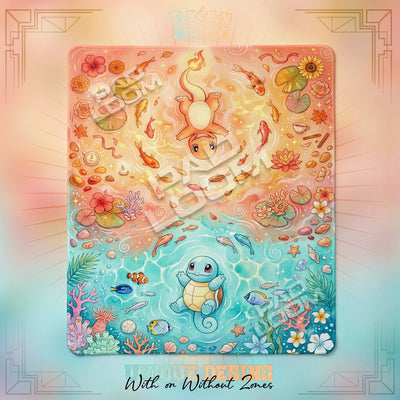Charmander Squirtle Playmat - 2 Player Pokemon TCG