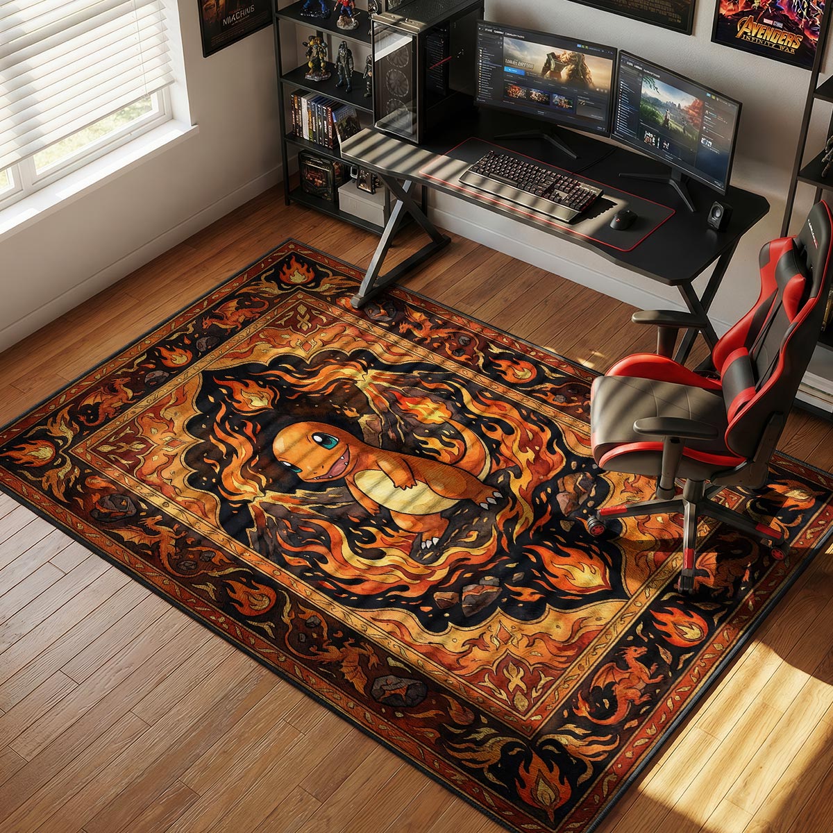 Charmander Flame Chair rug — main product view