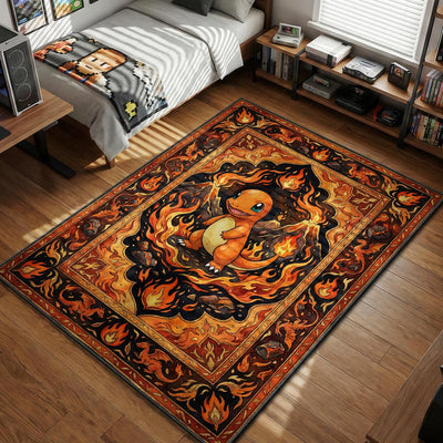 Charmander Vintage Flame Rug - Pokemon Chair Mat