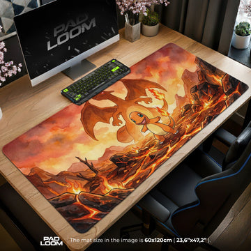 Charmander Watercolor Blaze Mouse Pad - Pokemon Mat