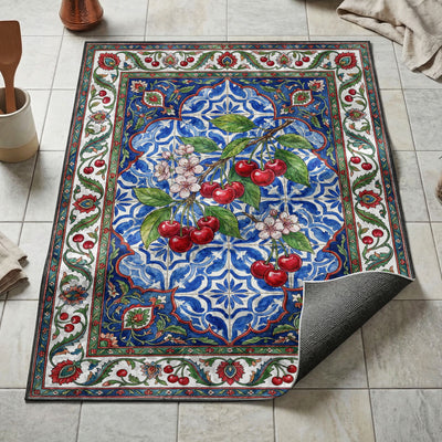 Cherry Blossom Branch Rug — Fruit Kitchen Floor Mat