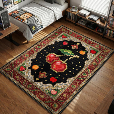 Cherry Pixel Bonus Rug - Pac-Man Chair Mat