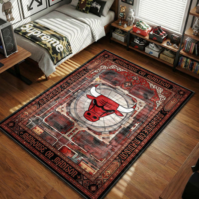 Chicago Bulls Madhouse Teppich - Basketball Fußmatte