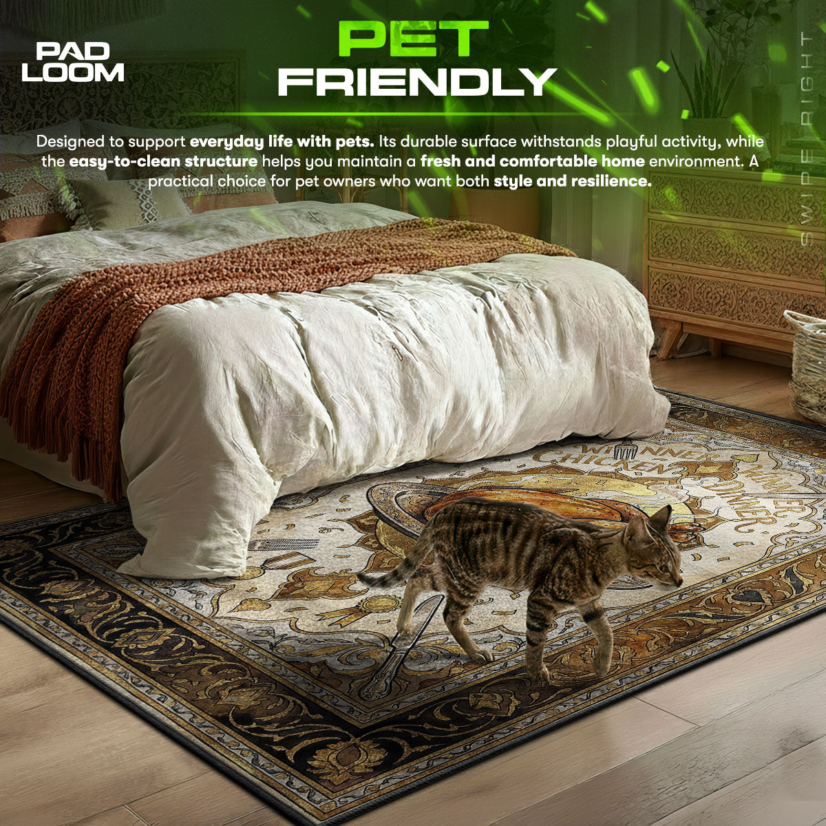 Chicken Dinner Feast Rug - PUBG Chair Mat