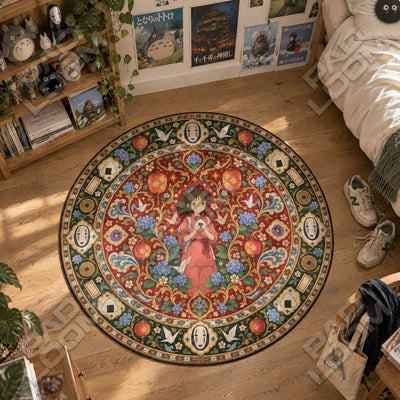 Chihiro Onigiri Round Rug - Studio Ghibli Chair Mat