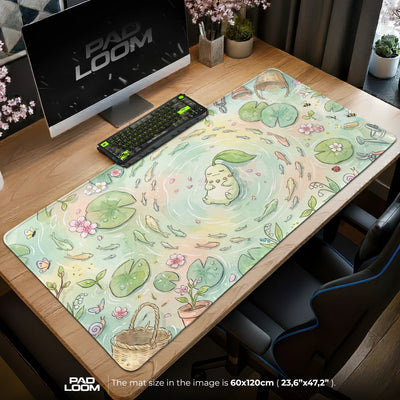 Chikorita Blütenteich Mauspad - Pokémon Schreibtischunterlage