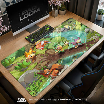 Chimchar Riverside Play Mouse Pad - Pokemon Desk Mat