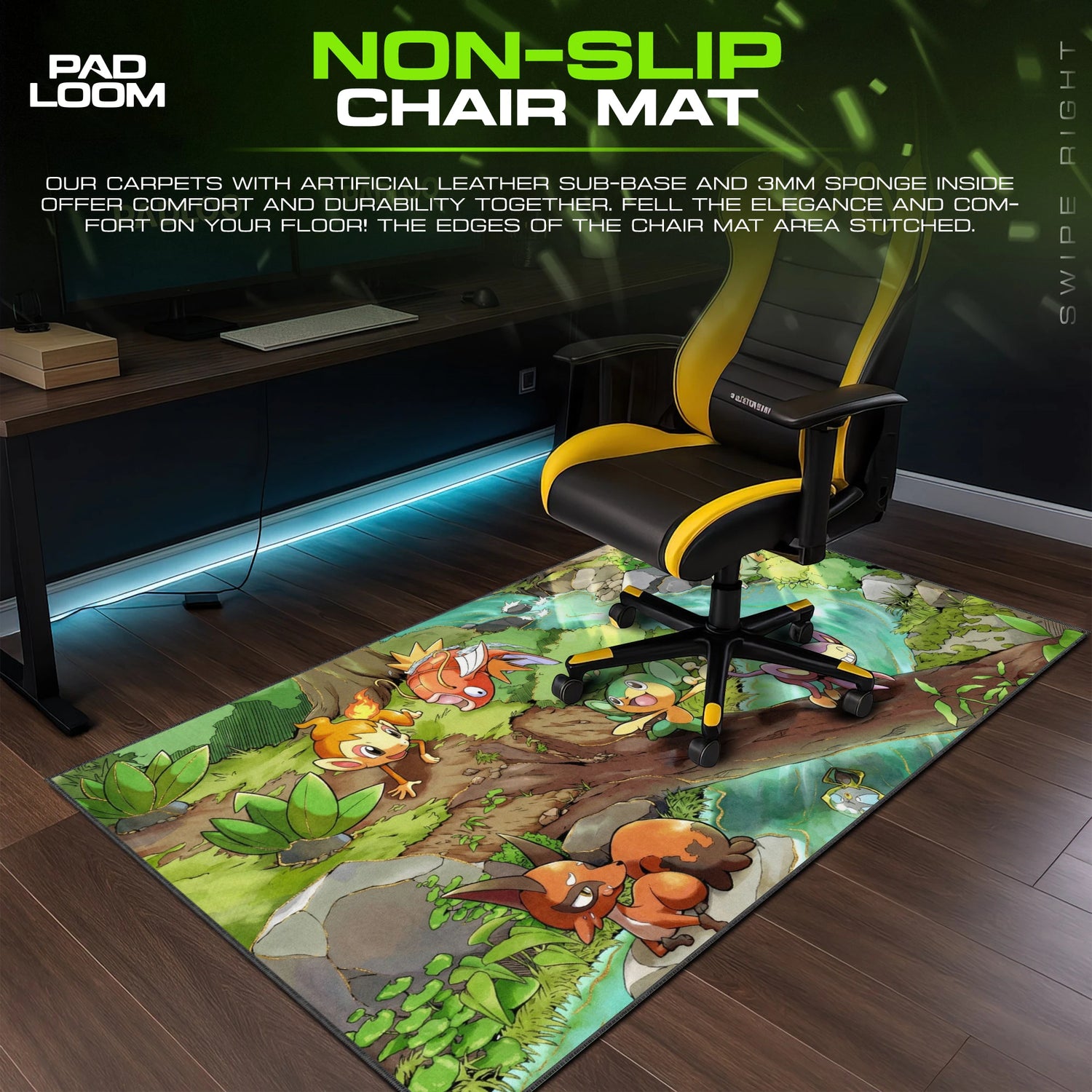 Chimchar Riverside Play Mouse Pad - Pokemon Desk Mat