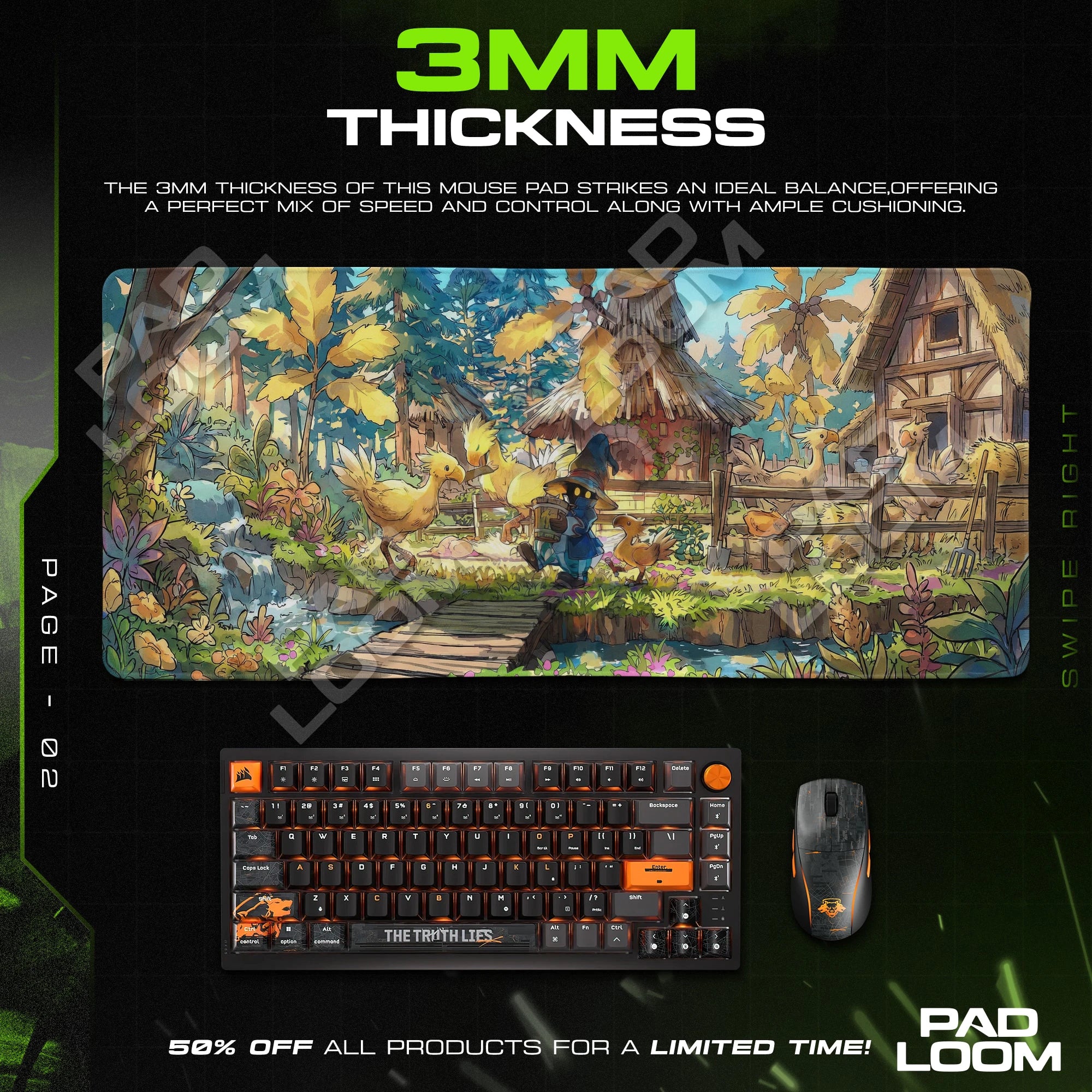 Chocobo Farm Day Mouse Pad - Final Fantasy Desk Mat
