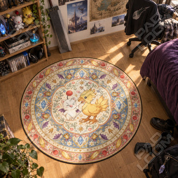 Chocobo Moogle Medallion Round Rug - Final Fantasy Chair Mat