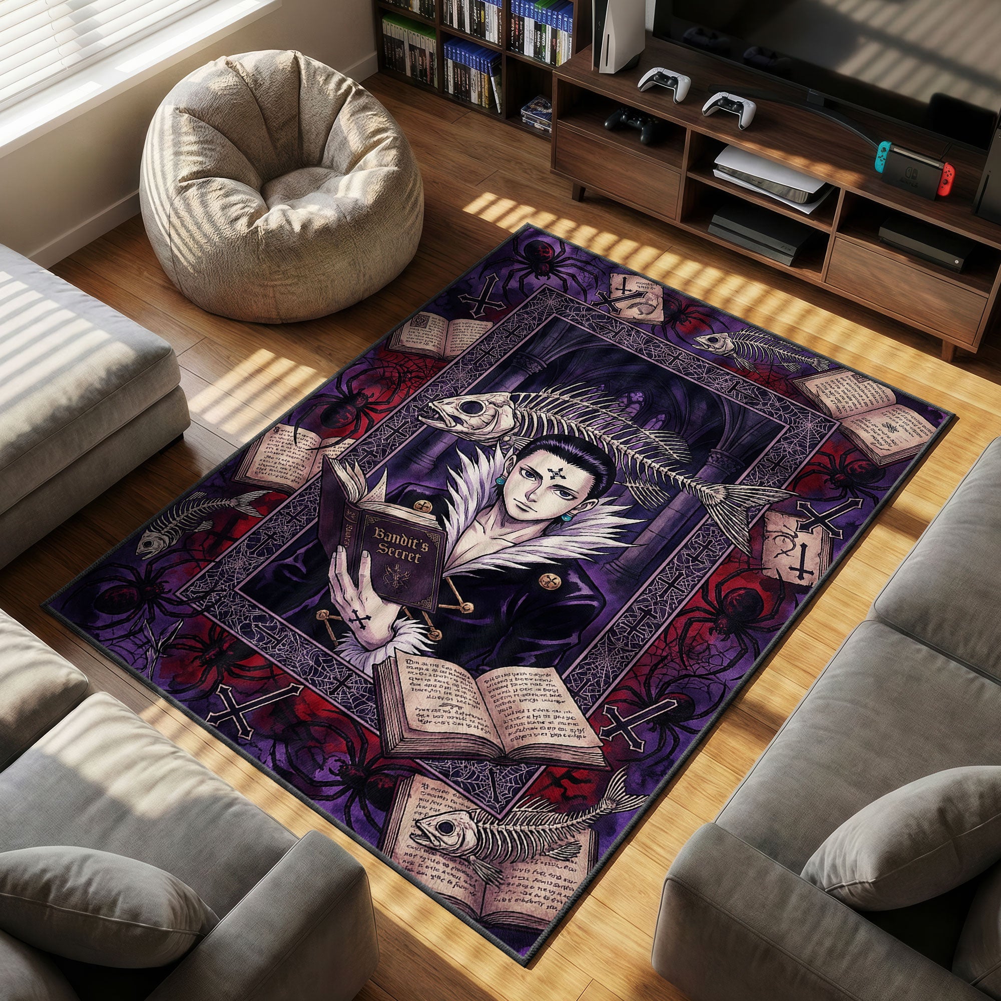 Chrollo Lucilfer Phantom Troupe Rug - Hunter x Hunter Chair Mat