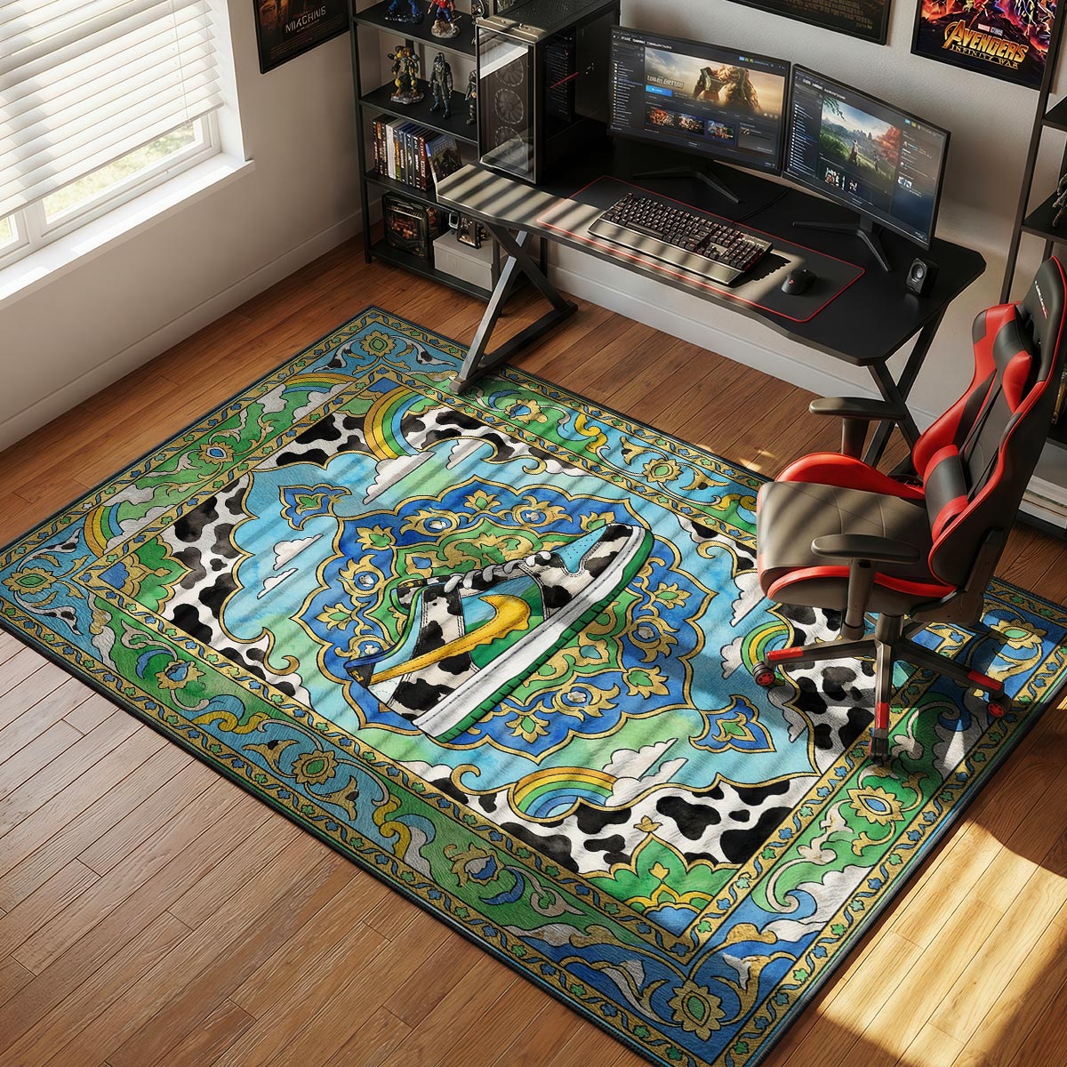 Nike SB Chunky Dunky Psychedelic Sneaker Culture Floor rug — main product view