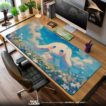 Cinnamoroll Mouse Pad, Flower Field Gaming Desk Mat