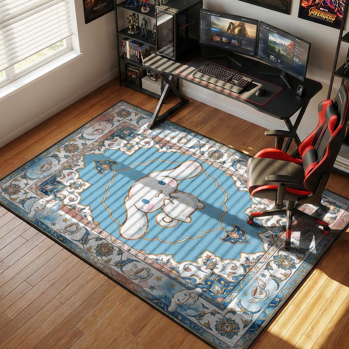 Cinnamoroll Sky Blue Kids Room Floor rug — main product view