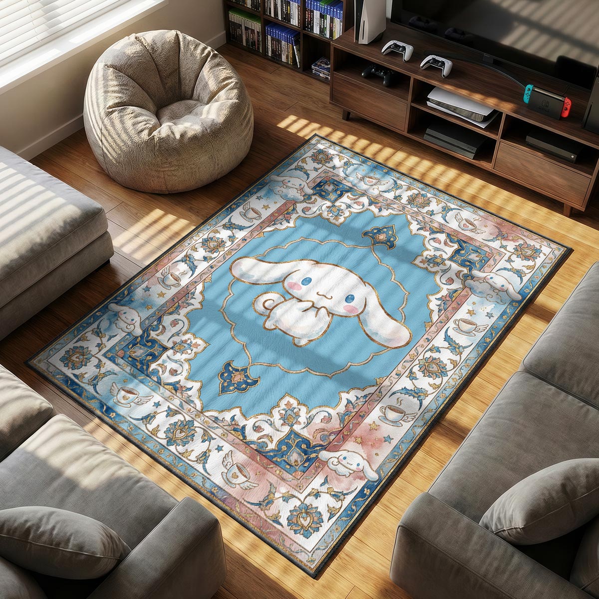Cinnamoroll Sky themed area rug for home decor fans