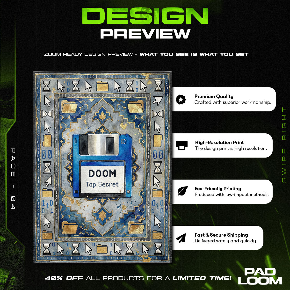 Circuit Board PCB Tech Room Area rug — main product view