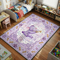 cute circus elephant playing trumpet kids bedroom area rug