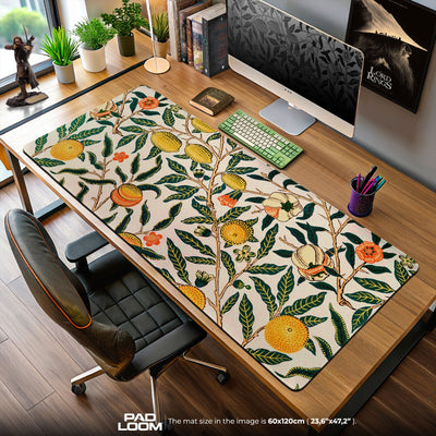 Citrus Grove Mouse Pad, Botanical Fruit Gaming Desk Mat