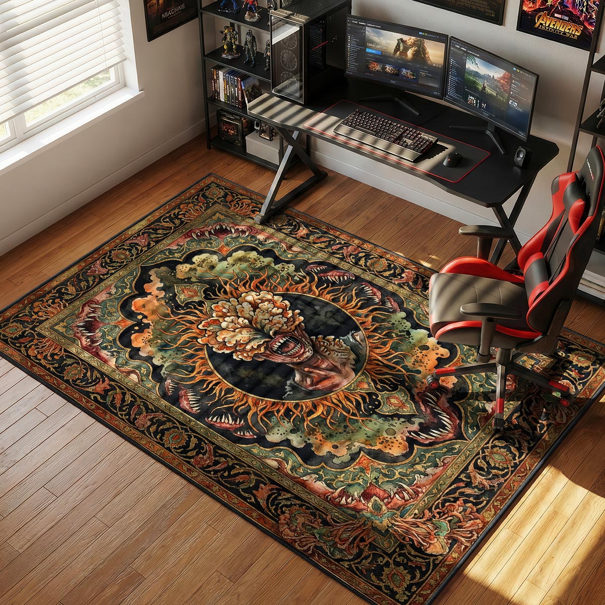 Clicker Fungal Ornamental Rug - The Last of Us Chair Mat