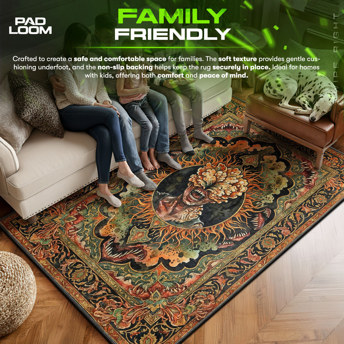 Clicker Fungal Ornamental Rug - The Last of Us Chair Mat