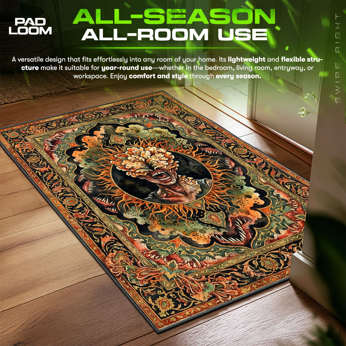 Clicker Fungal Ornamental Rug - The Last of Us Chair Mat