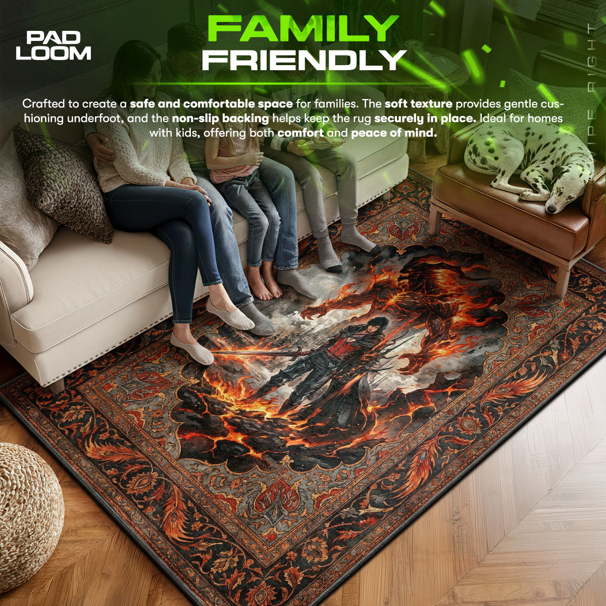 Clive & Ifrit Eikon Rug - Final Fantasy XVI Chair Mat