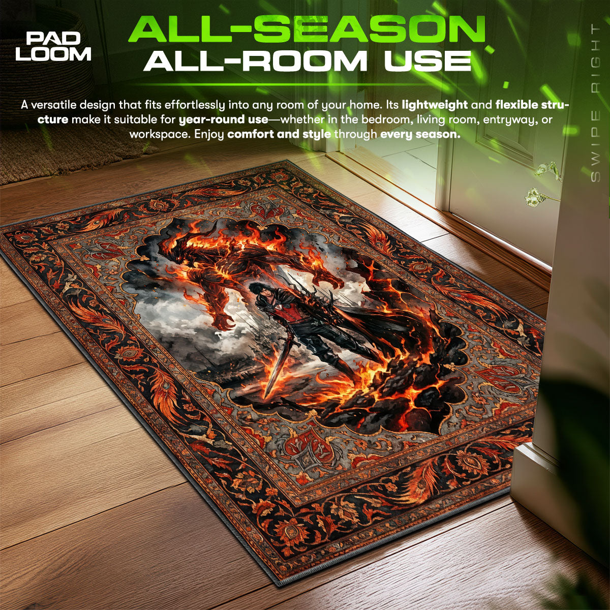Clive & Ifrit Eikon Rug - Final Fantasy XVI Chair Mat