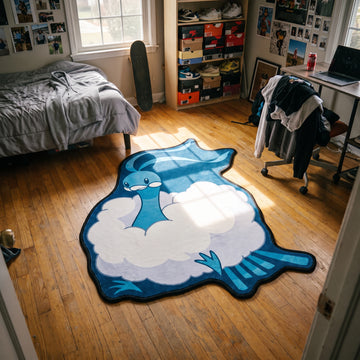 Cloudy Altaria Rug - Shaped Anime Area Rug