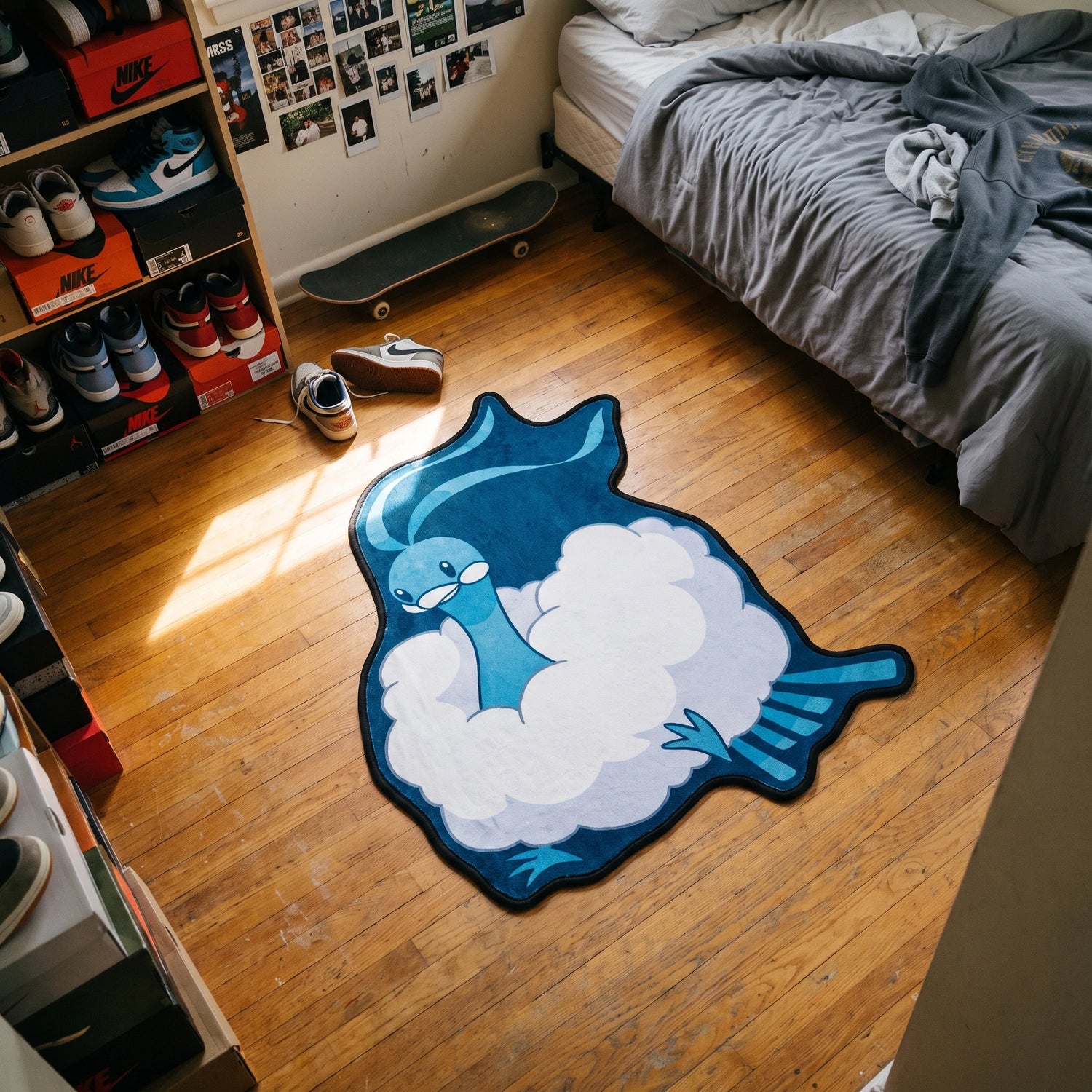 Cloudy Altaria Rug - Shaped Anime Area Rug