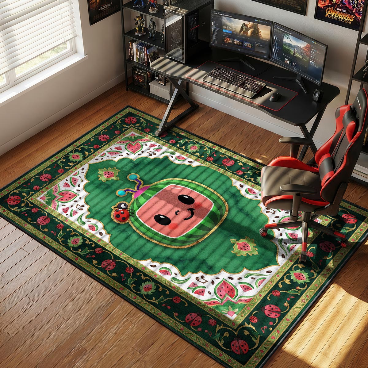 Cocomelon Watermelon Kids Room Floor rug — main product view