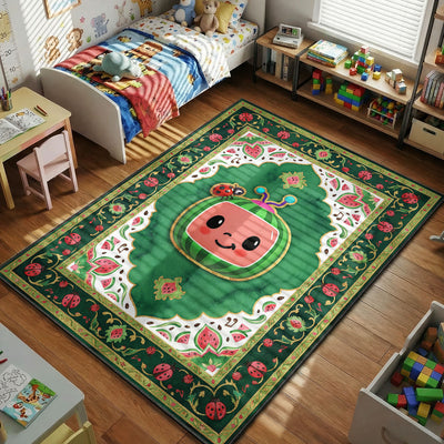 Cocomelon Watermelon Rug - Kids Room Floor Mat