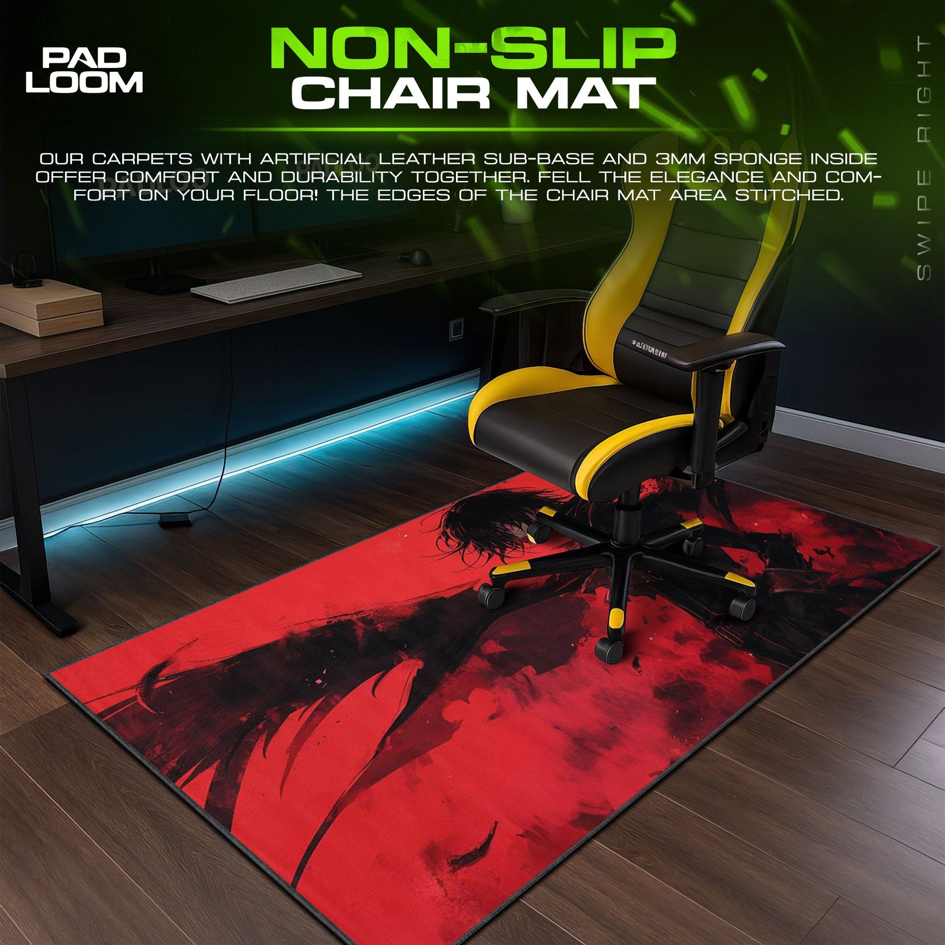 Code Geass Mouse Pad - Crimson Rebellion Anime Desk Mat Padloom
