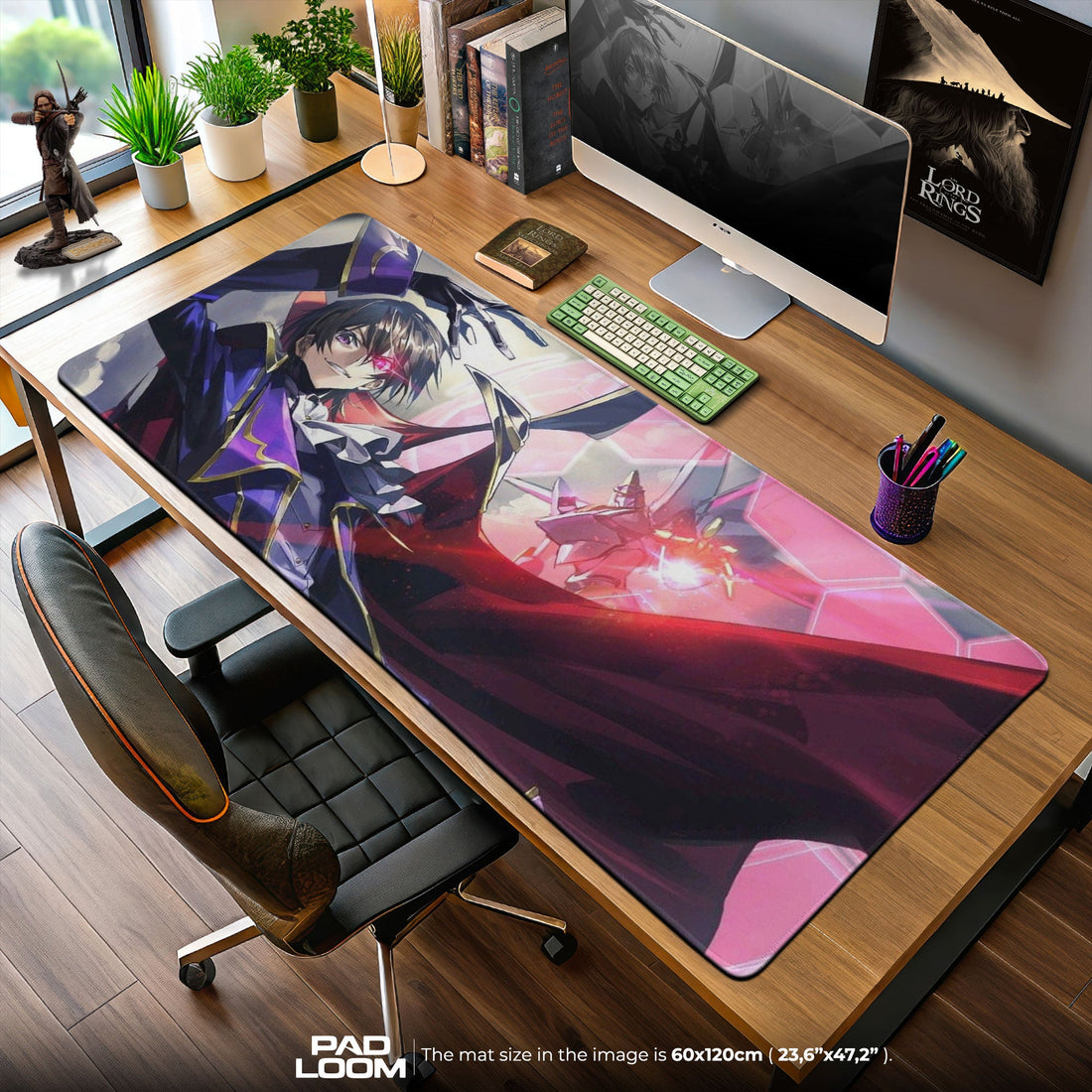 Code Geass Mouse Pad - Radiant Command Anime Desk Mat Padloom