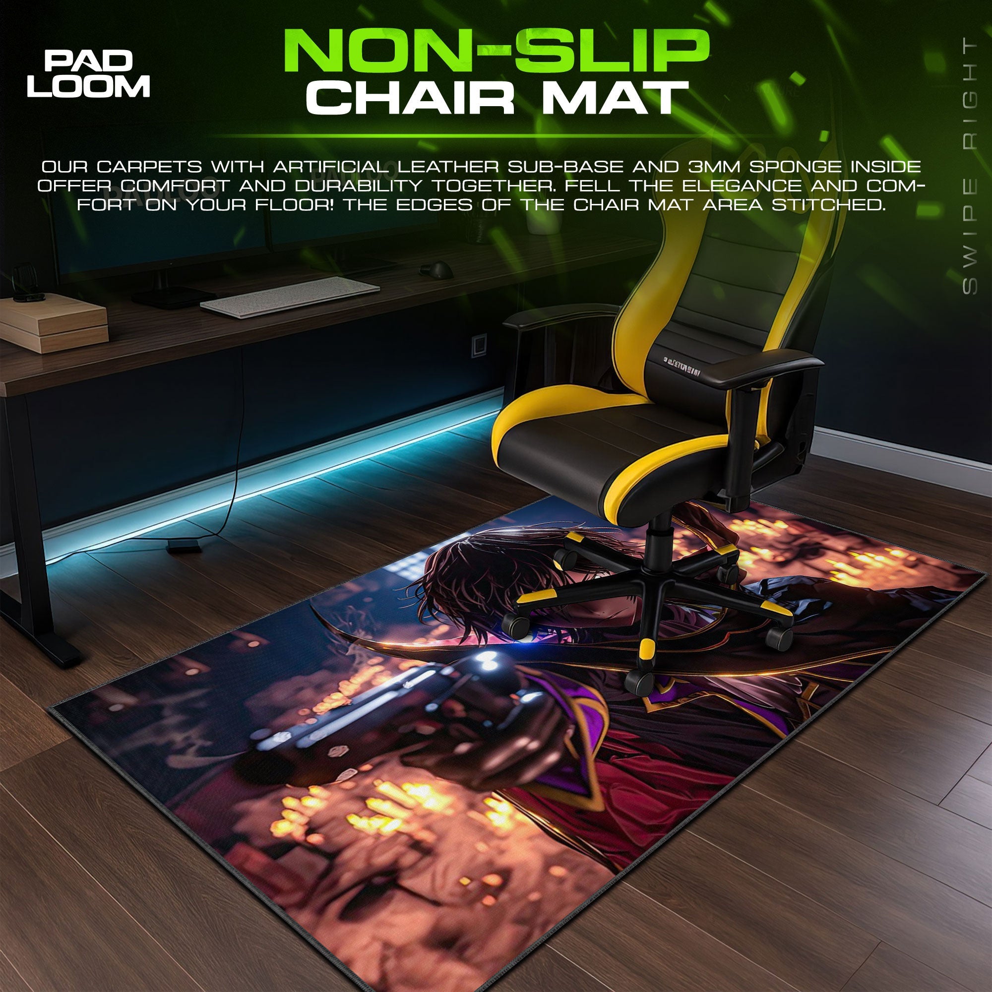 Code Geass Mouse Pad - The Emperor’s Gaze Anime Desk Mat Padloom