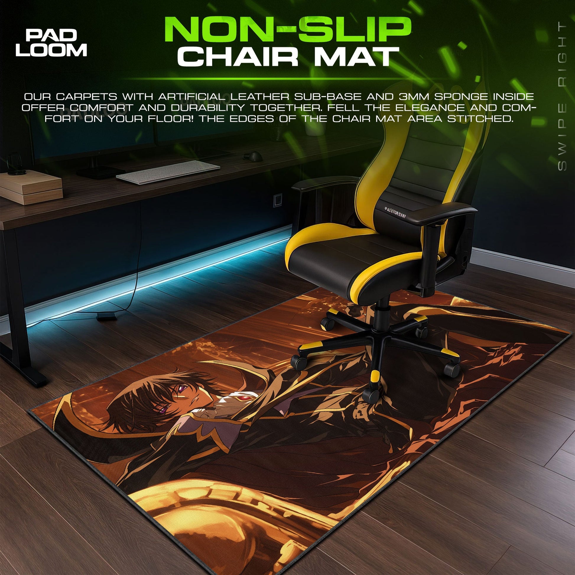 Code Geass Mouse Pad - Throne of Rebellion Anime Desk Mat Padloom