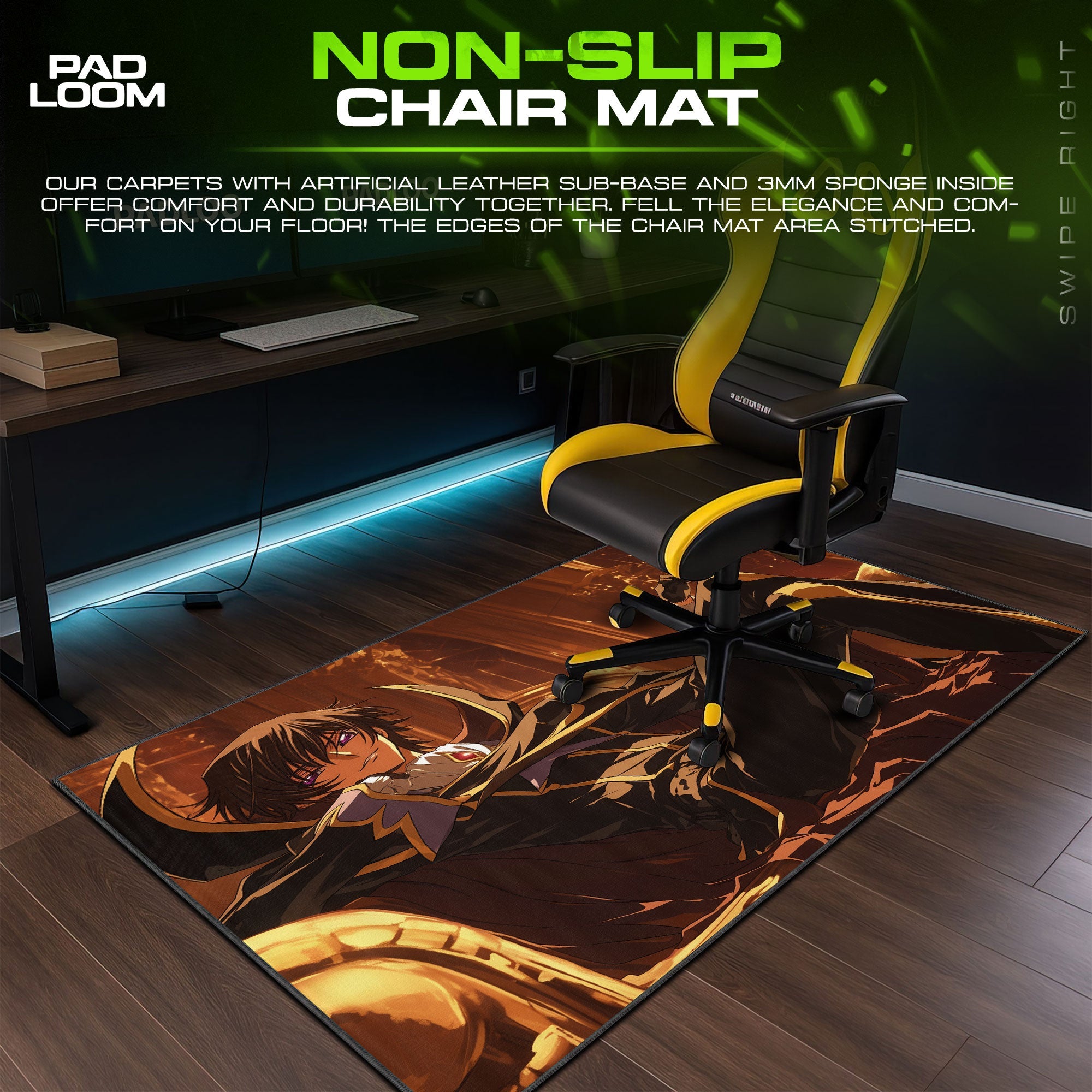 Code Geass Mouse Pad - Throne of Rebellion Anime Desk Mat Padloom