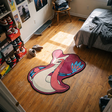 Coiled Milotic Rug - Shaped Anime Area Rug