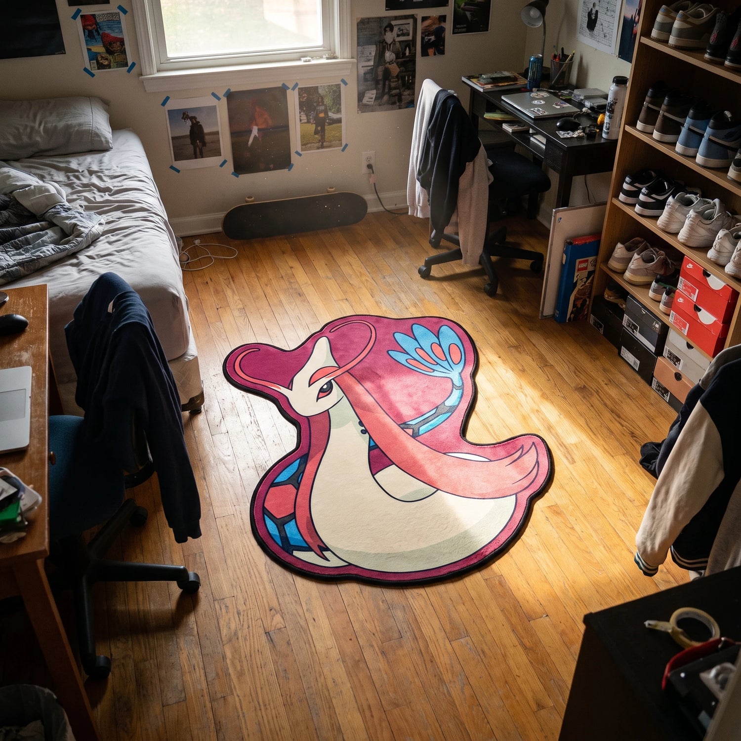 Coiled Milotic Rug - Shaped Anime Area Rug