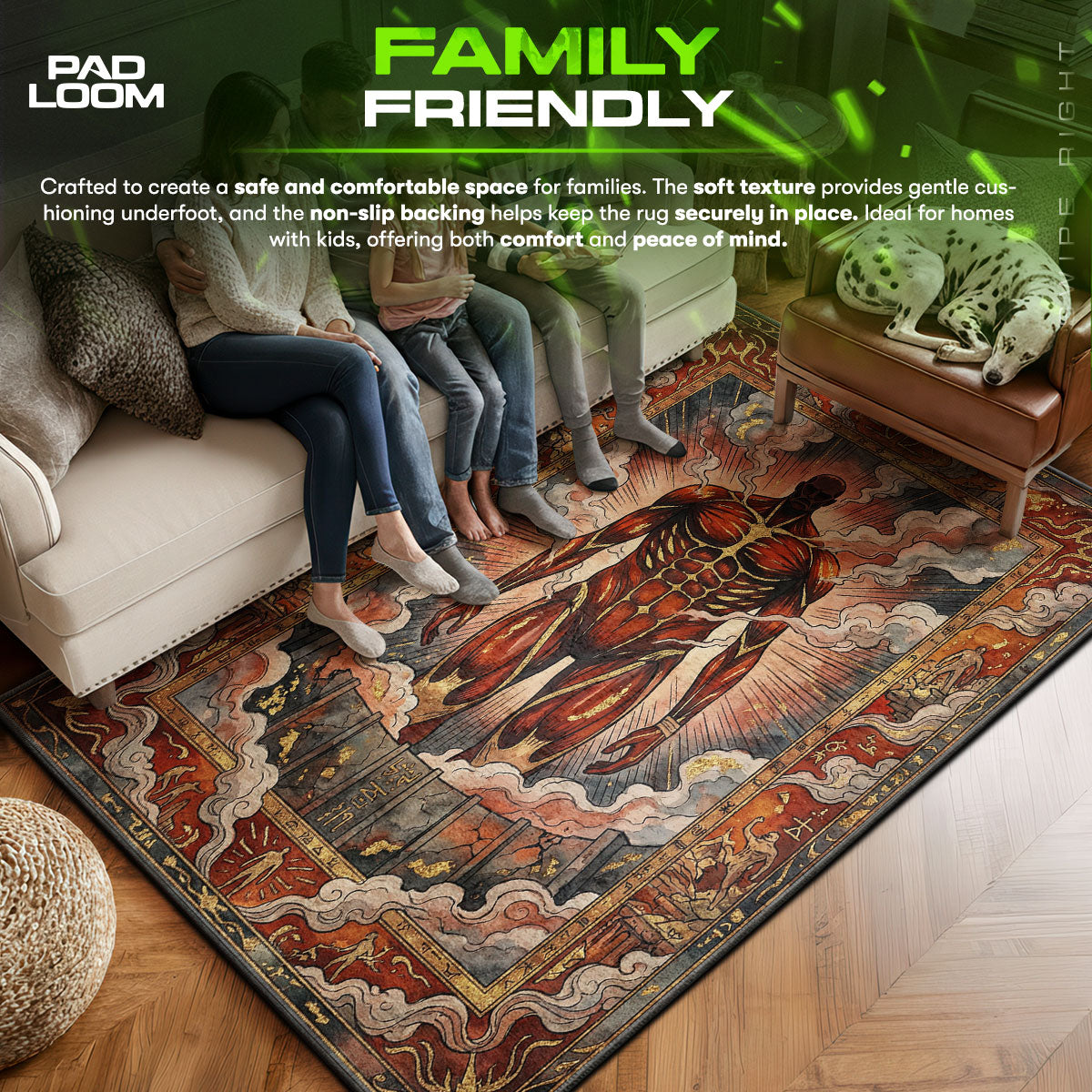 Colossal Titan Mural Rug - Attack on Titan Chair Mat