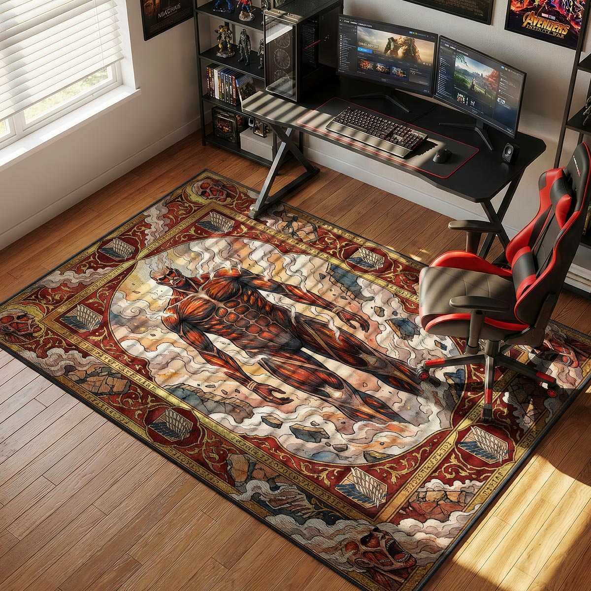 Colossal Titan Steam Rug - Attack on Titan Chair Mat